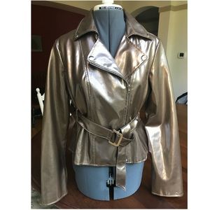 Metallic Motorcycle Jacket